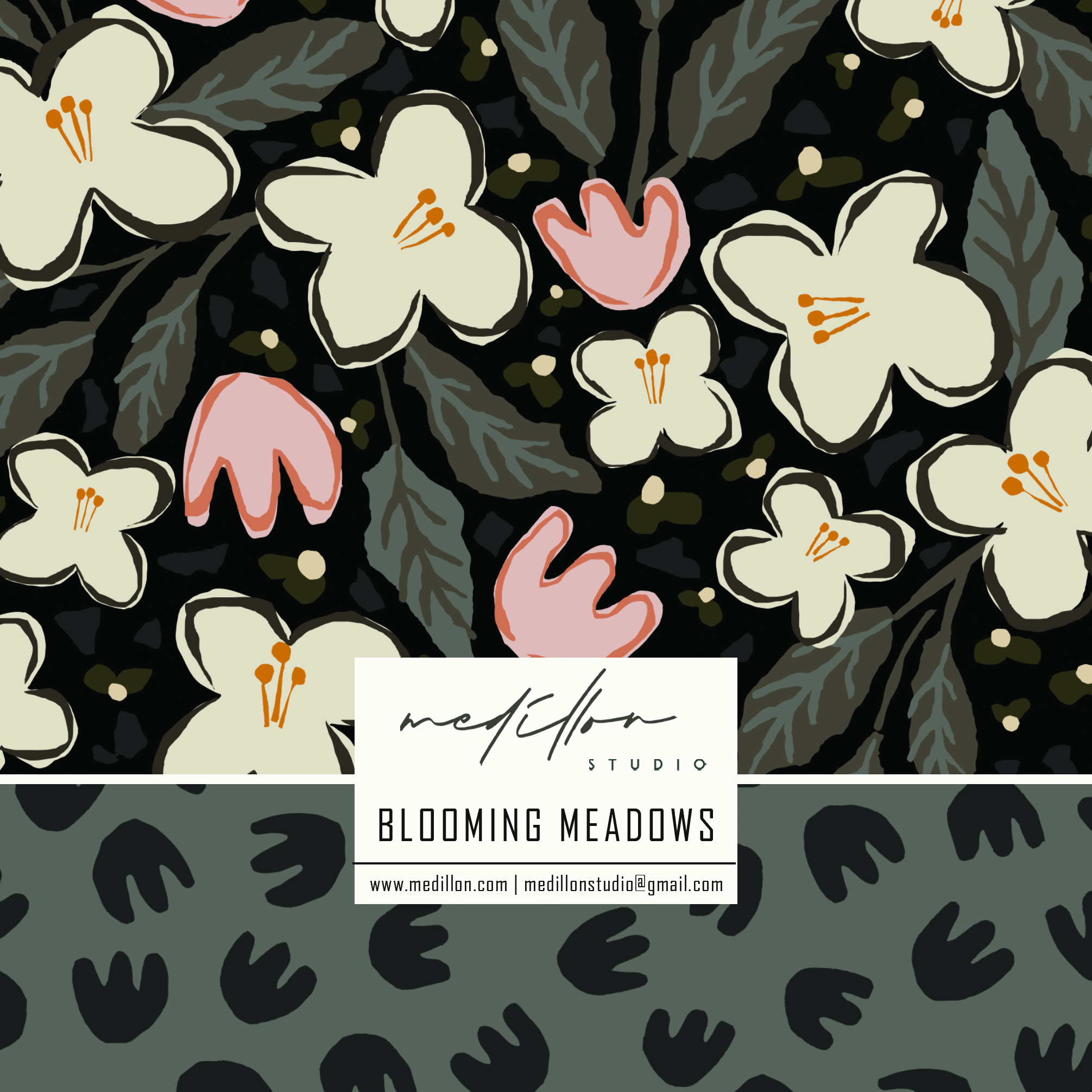 Bold Floral Pattern Design by Medillon