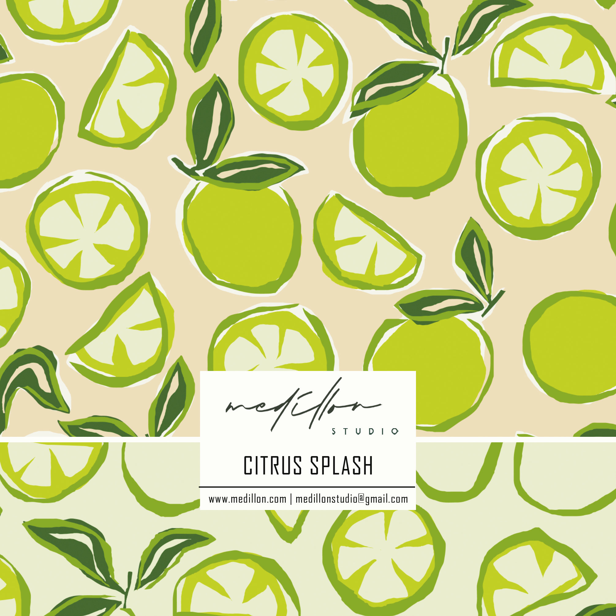 Bold Lemon Pattern Design by Medillon