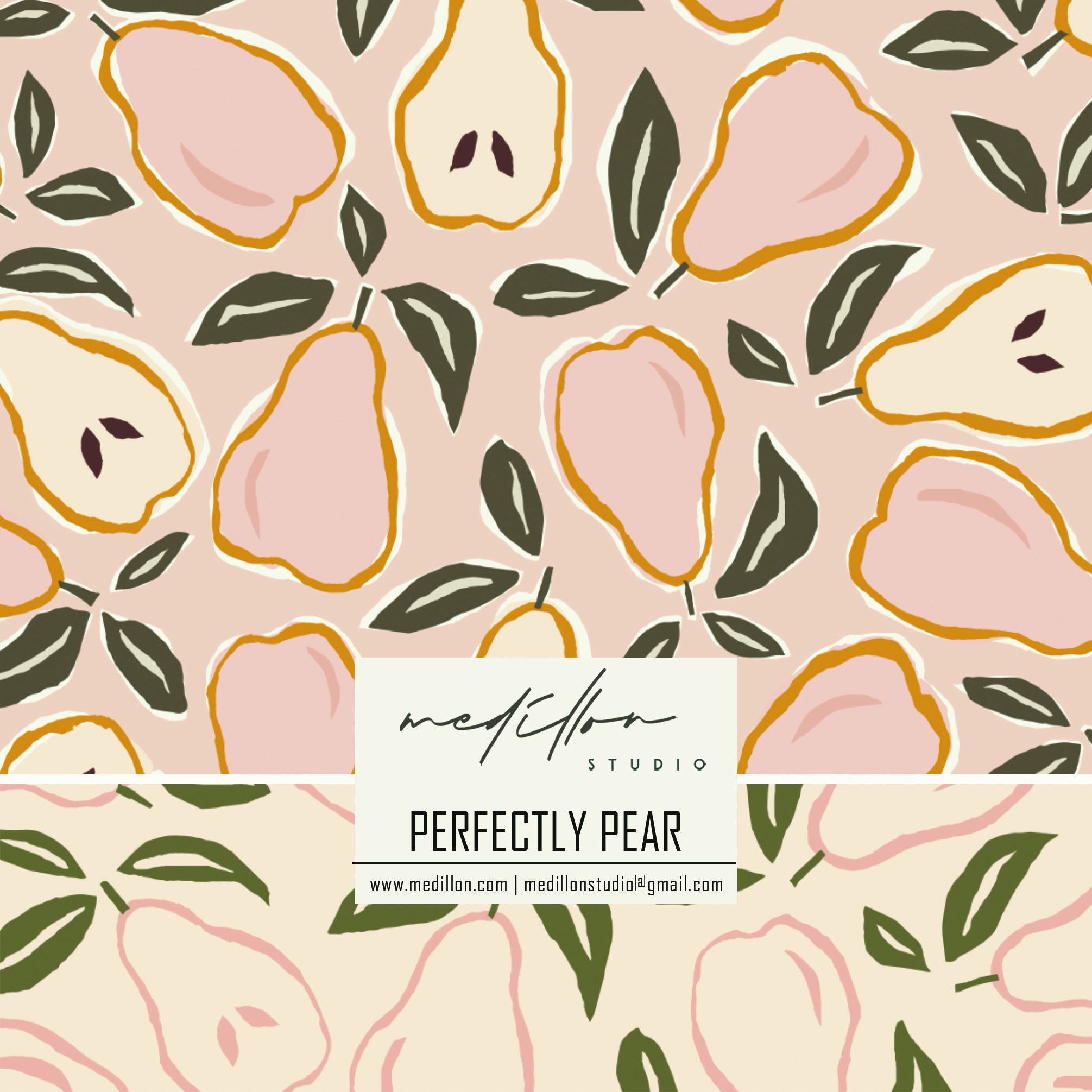 Bold Pear Pattern Design by Medillon