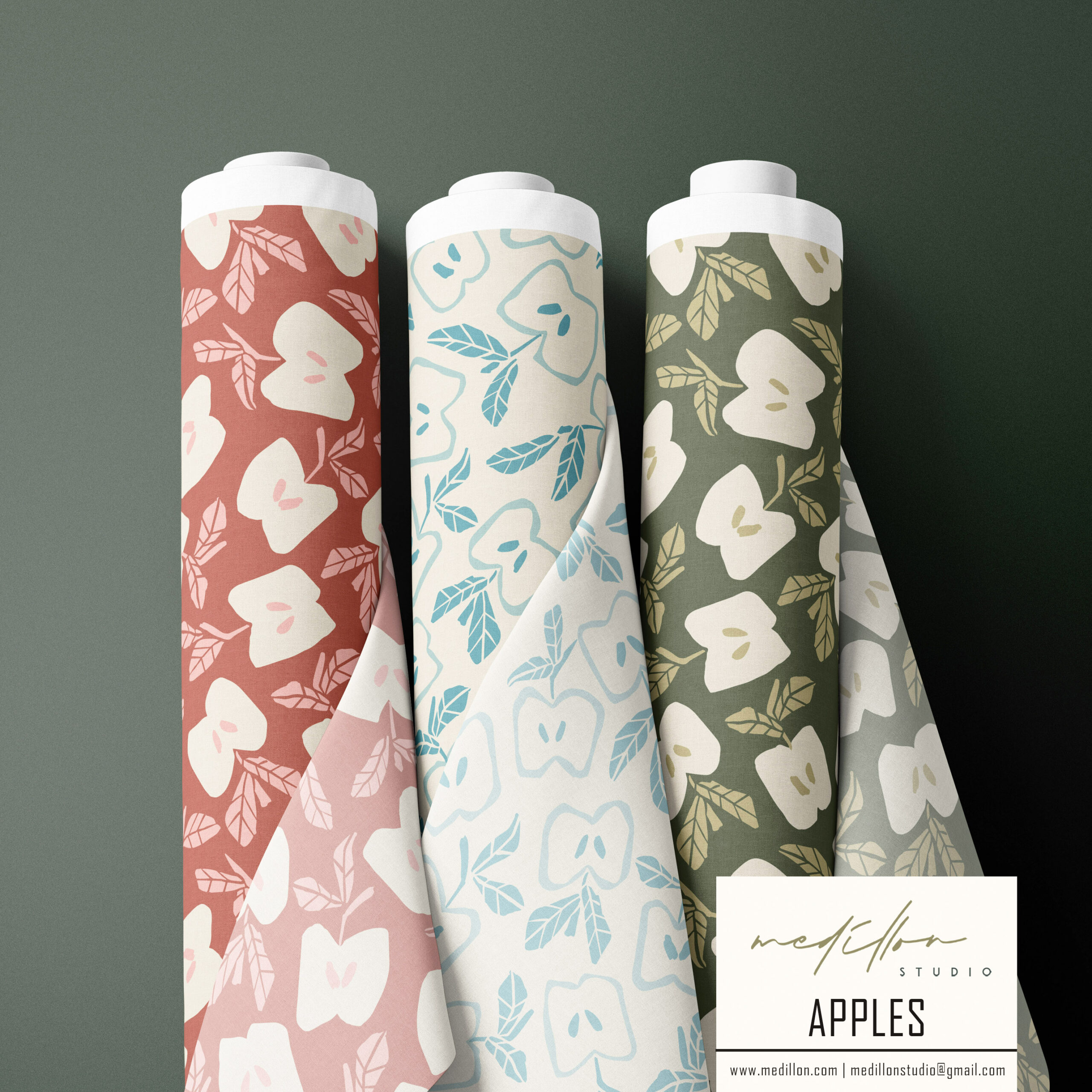 Bold Apple Pattern by Medillon