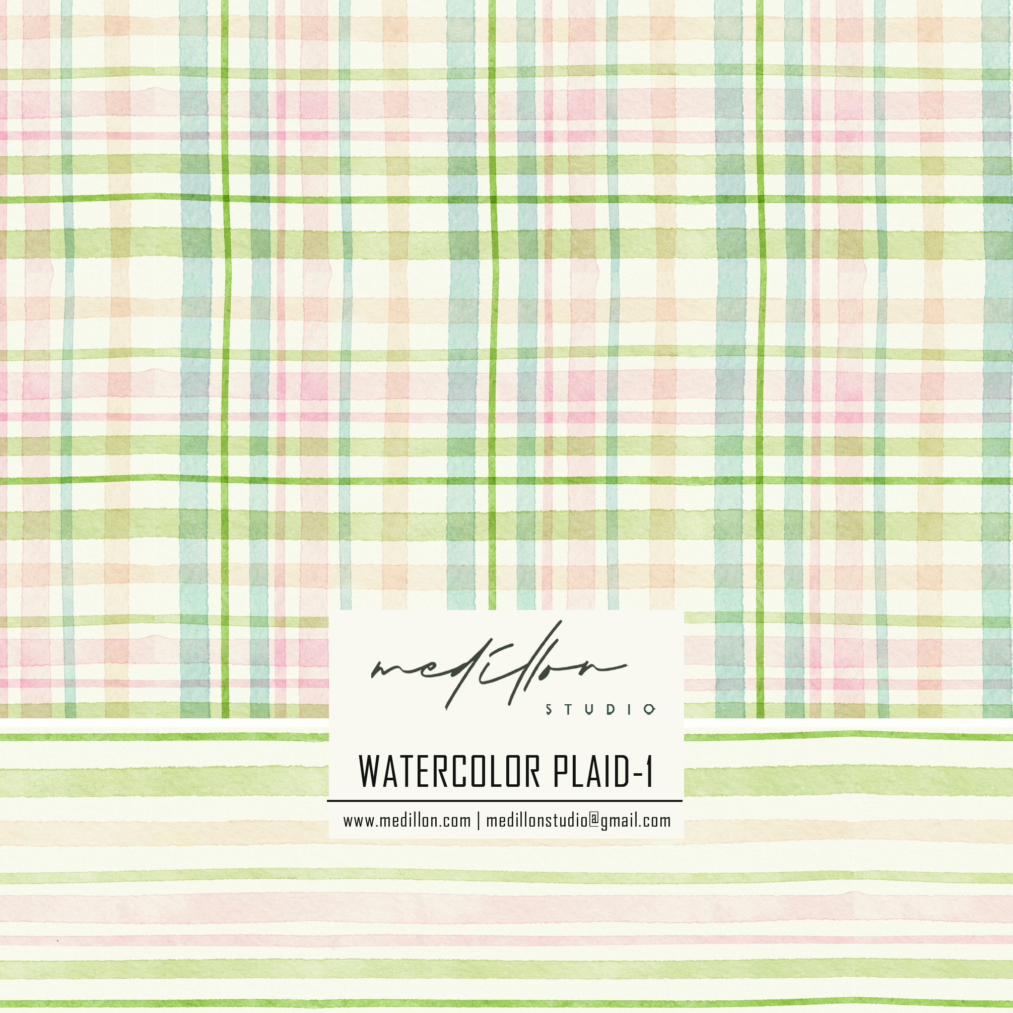 Watercolor Plaid 1- PM101-A