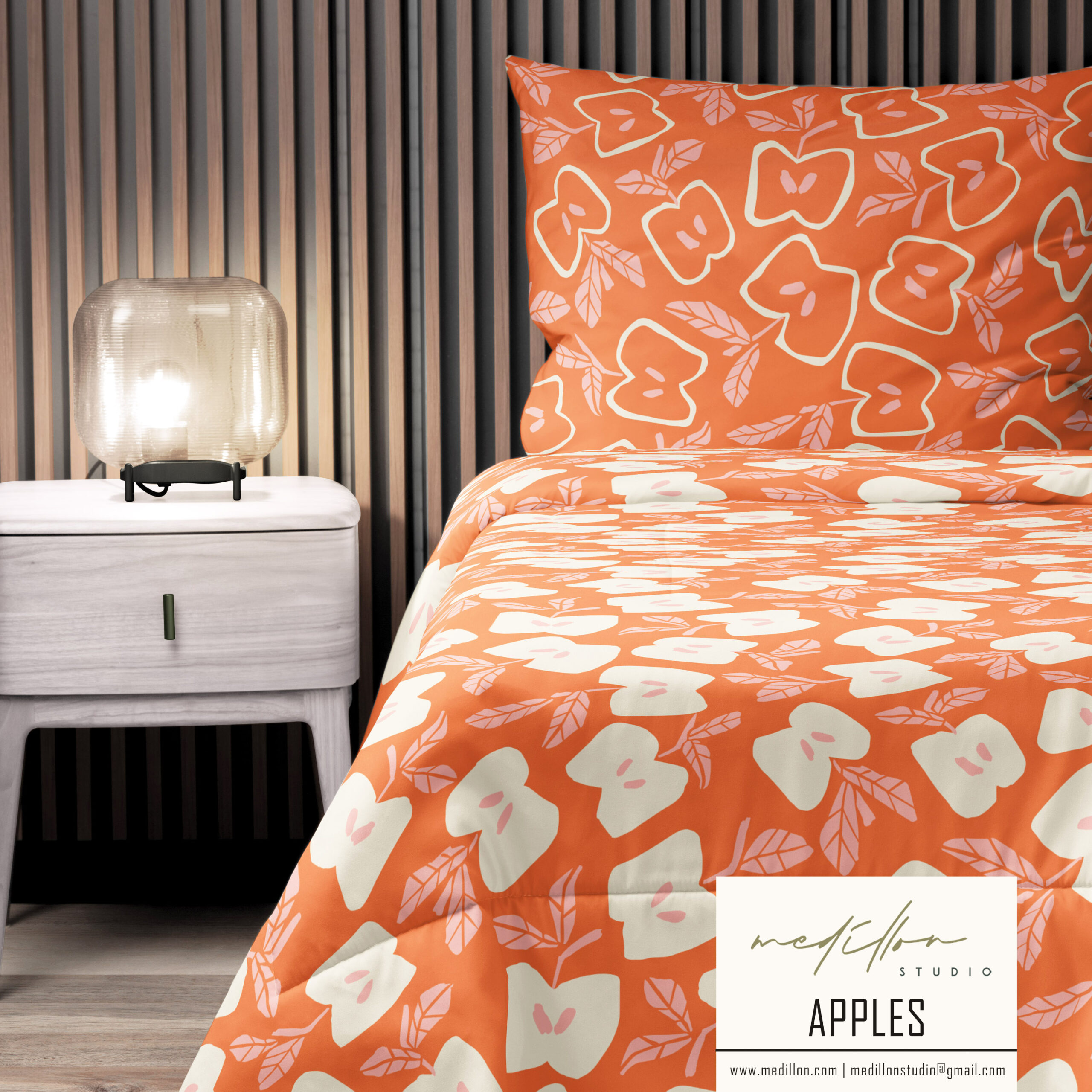 Bold Apple Pattern by Medillon