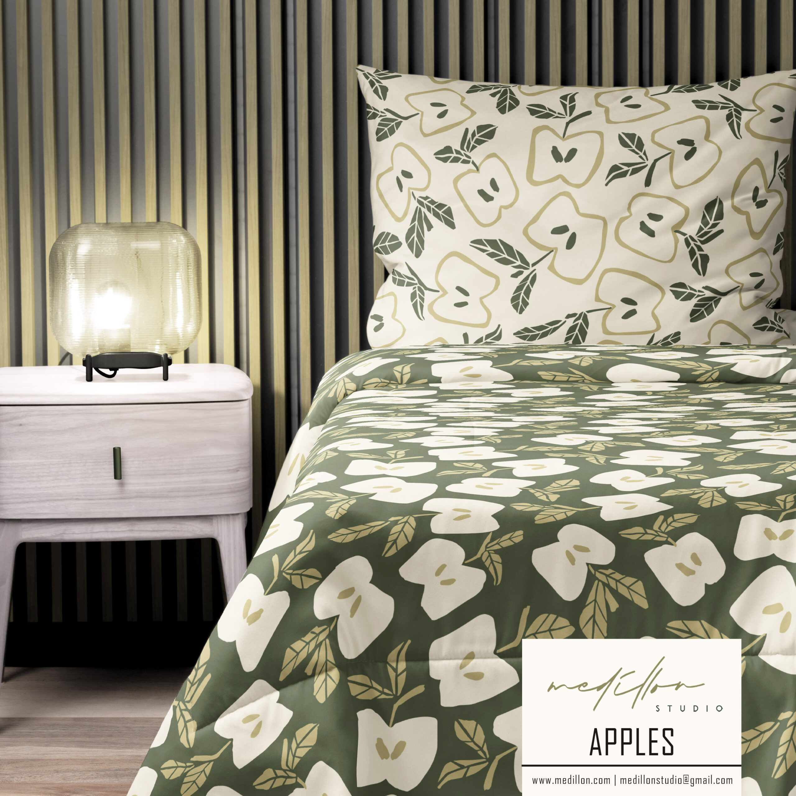 Bold Apple Pattern by Medillon