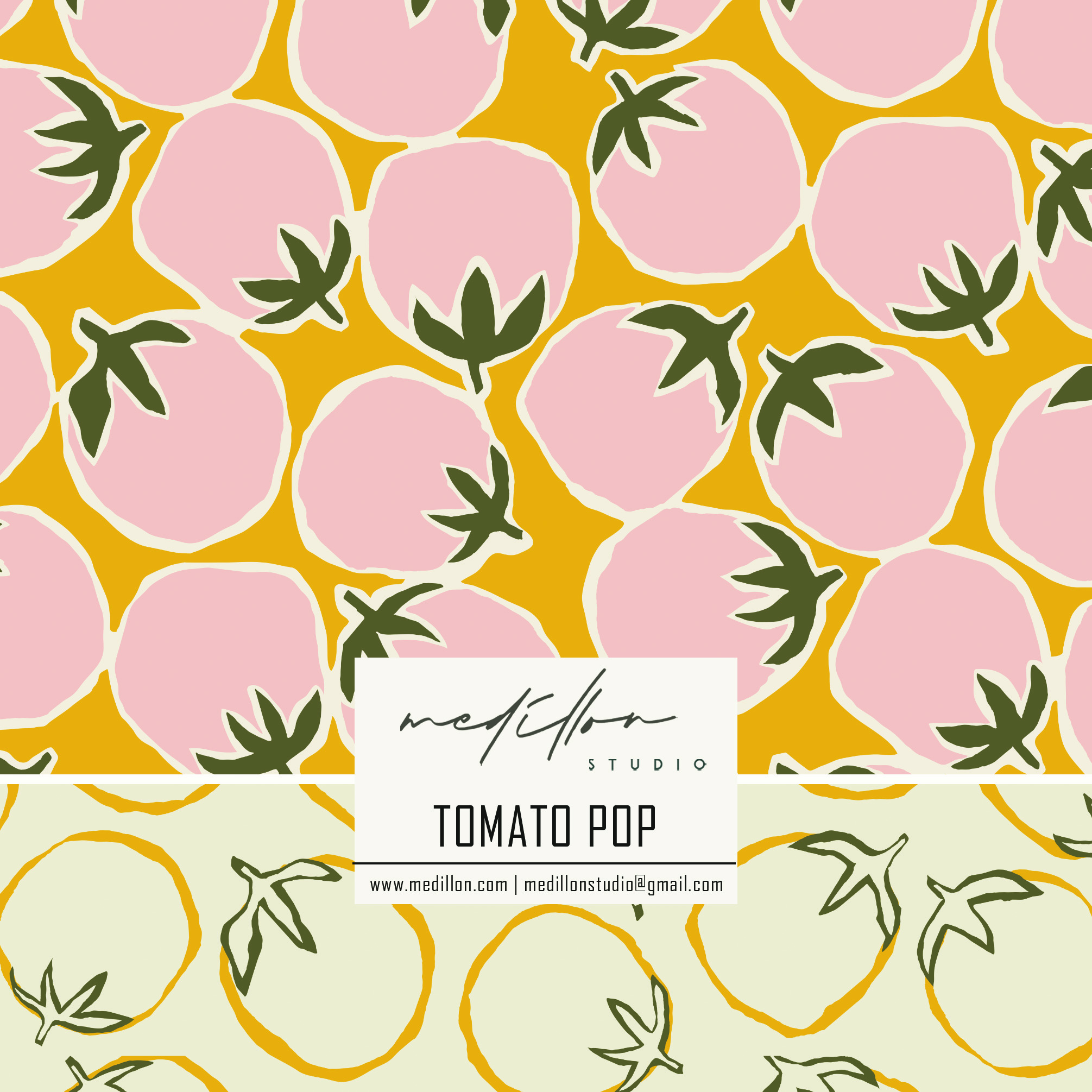 Bold Tomato Pattern Design by Medillon