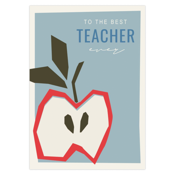 Blue Apple- Best Teacher Ever Card - Image 2
