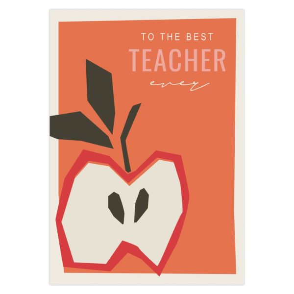 Rust Apple- Best Teacher Ever Card - Image 2