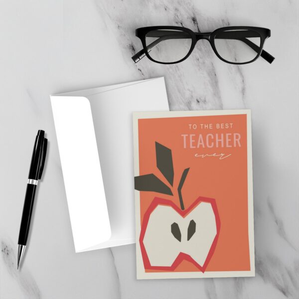 Rust Apple- Best Teacher Ever Card - Image 3