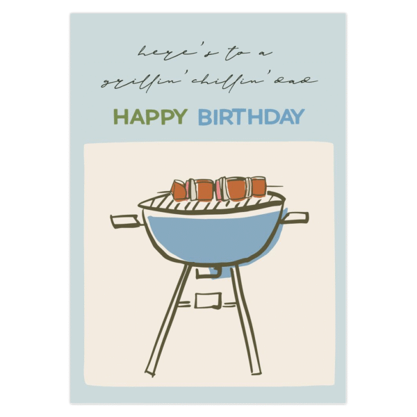 Barbeque: Grilling Chilling Dad - Birthday Card - Image 2