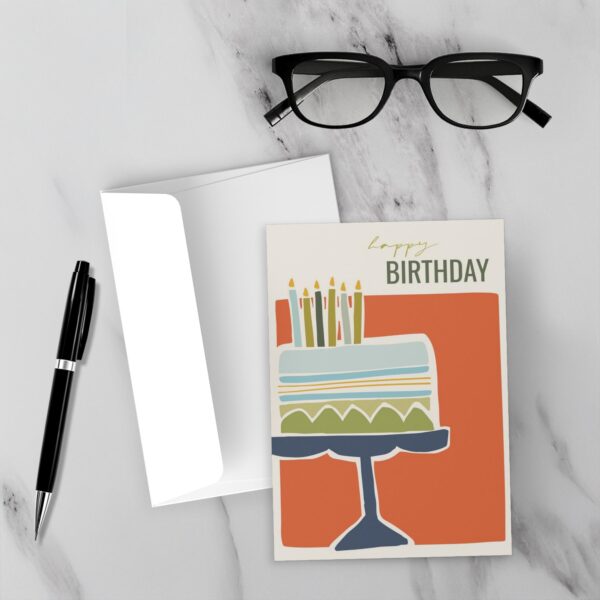 Retro Rust Cake - Birthday Card - Image 3
