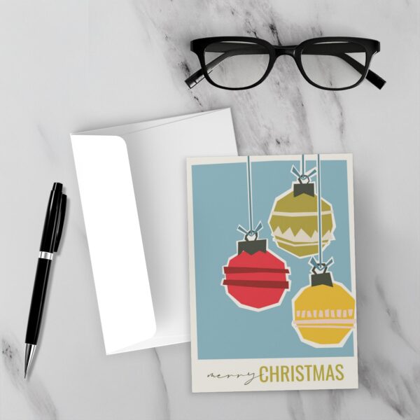 Blue Christmas Ornaments - Christmas Card - Image 3