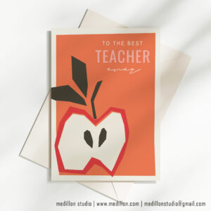 Rust Apple- Best Teacher Ever Card