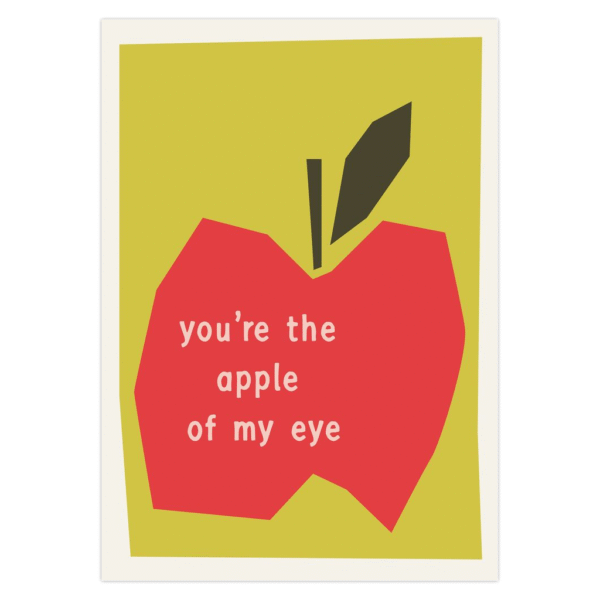 Lime Green Apple Of My Eye - Greeting Card - Image 2