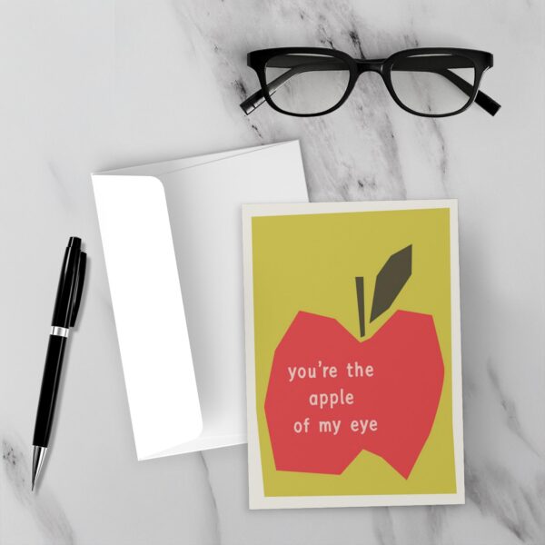 Lime Green Apple Of My Eye - Greeting Card - Image 3