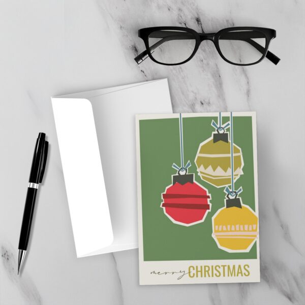 Green Christmas Ornaments - Christmas Card - Image 3