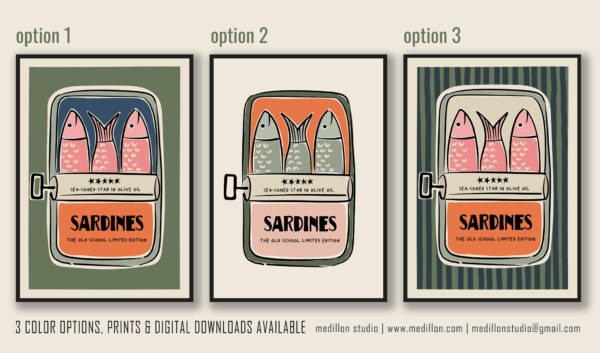 Colorful Retro Sardine Tin Wall Art | Old School Limited Edition- Sea-soned Star | Vintage Kitchen Poster | Mid-Century Pop Art Print Opt 2 - Image 7