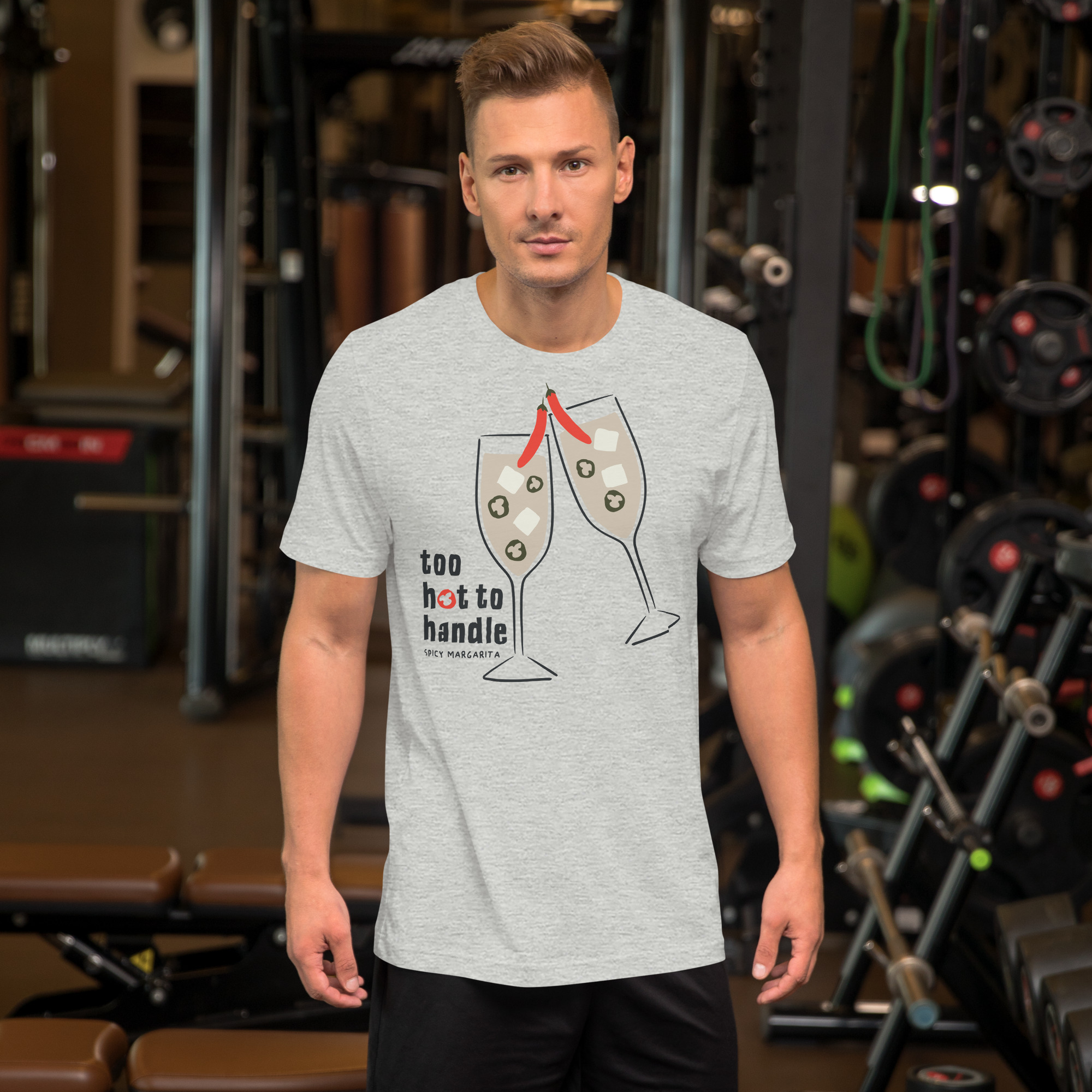 Too Hot to Handle Spicy Margarita T-Shirt | Funny Tequila Cocktail Tee | Spicy Marg Shirt | Margarita Top | Unisex Party Shirt - Image 5