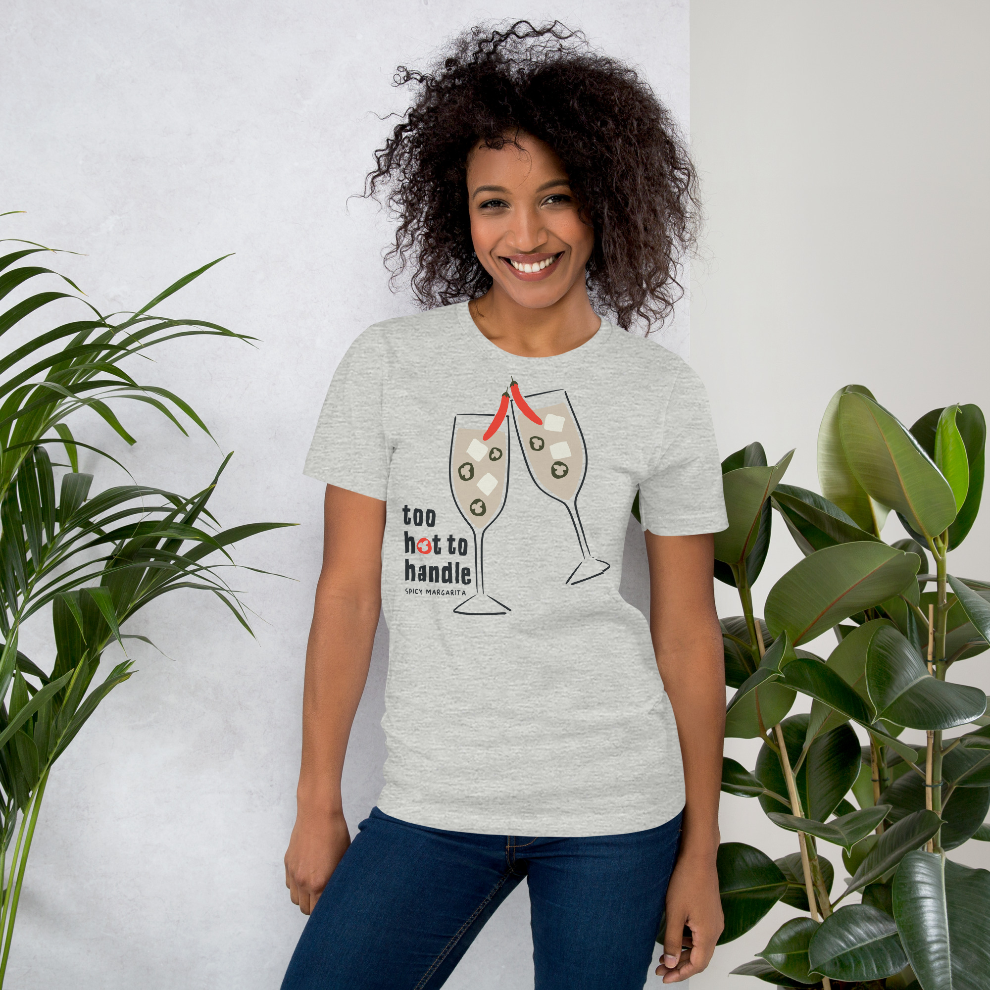 Too Hot to Handle Spicy Margarita T-Shirt | Funny Tequila Cocktail Tee | Spicy Marg Shirt | Margarita Top | Unisex Party Shirt - Image 9