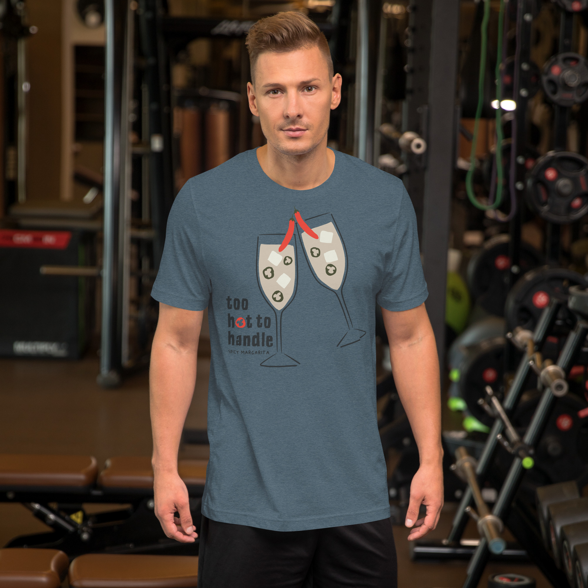 Too Hot to Handle Spicy Margarita T-Shirt | Funny Tequila Cocktail Tee | Spicy Marg Shirt | Margarita Top | Unisex Party Shirt - Image 4