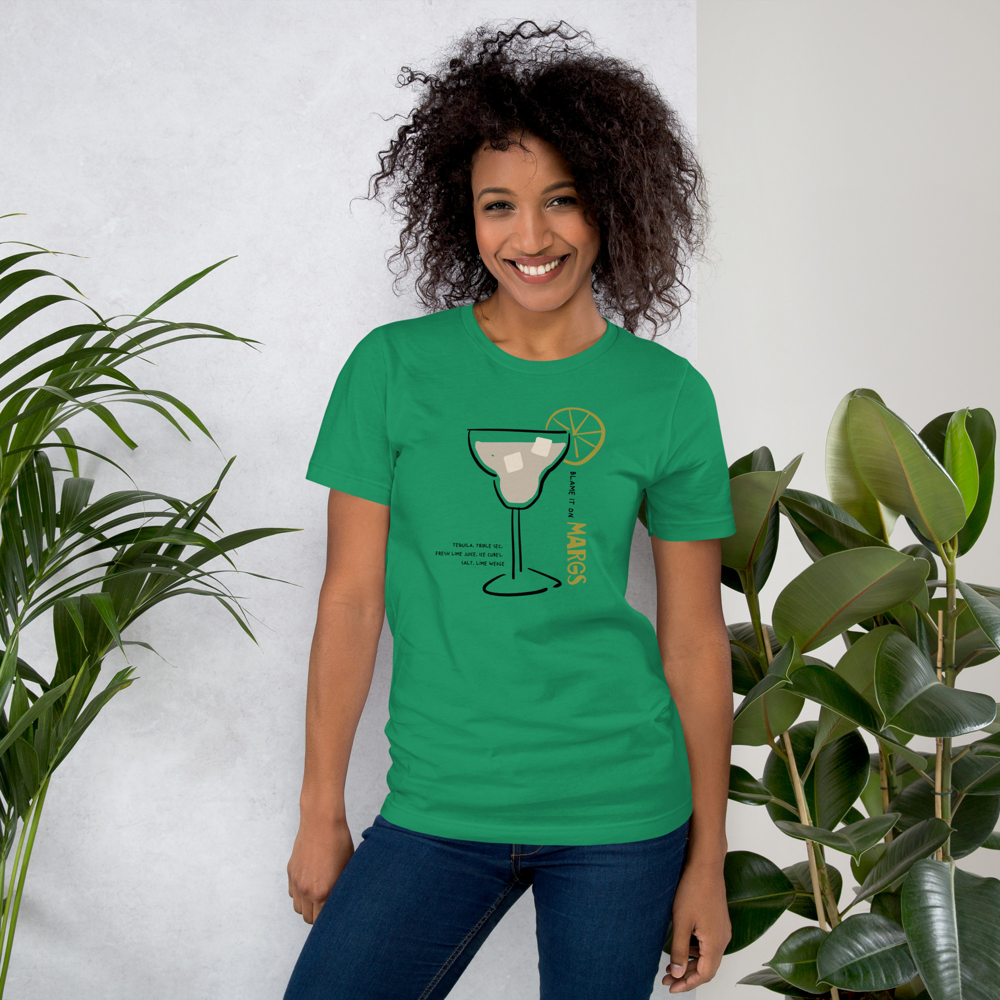 Funny Margarita Shirt – Blame It on Marg Graphic Tee – Unisex Cocktail T-Shirt – Tequila Party Shirt – Bold Retro Drink Illustration XS- 5XL size