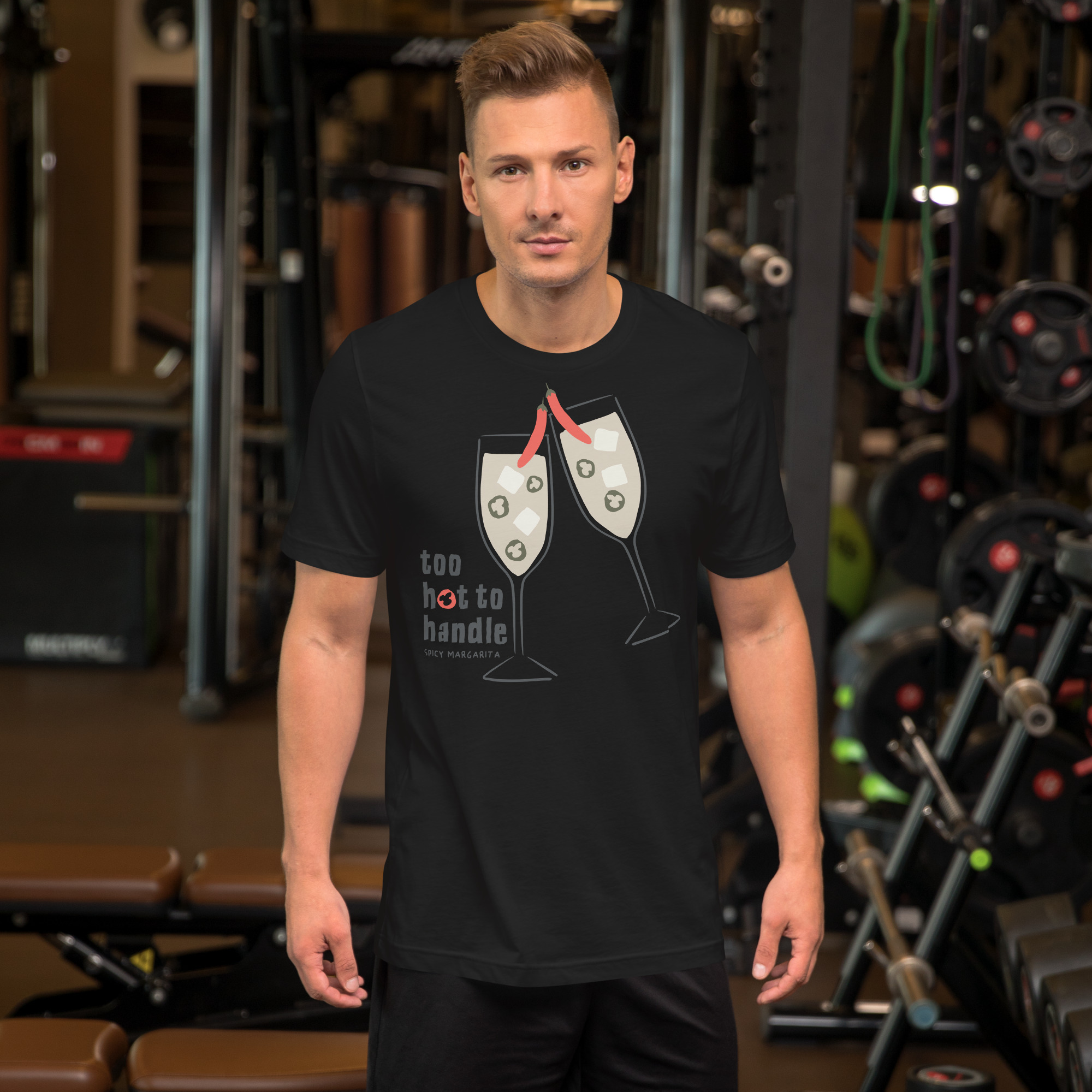 Too Hot to Handle Spicy Margarita T-Shirt | Funny Tequila Cocktail Tee | Spicy Marg Shirt | Margarita Top | Unisex Party Shirt - Image 3
