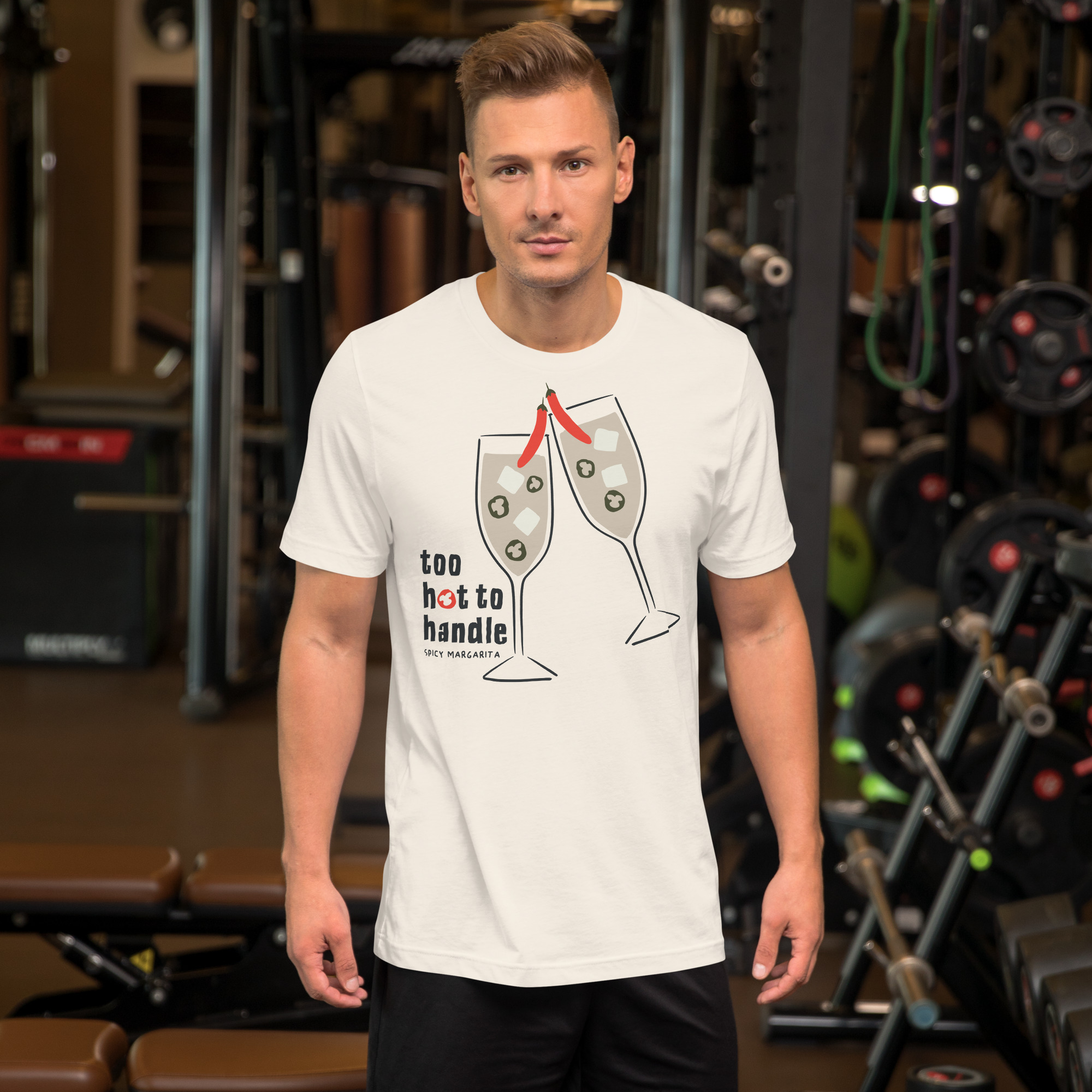 Too Hot to Handle Spicy Margarita T-Shirt | Funny Tequila Cocktail Tee | Spicy Marg Shirt | Margarita Top | Unisex Party Shirt - Image 11